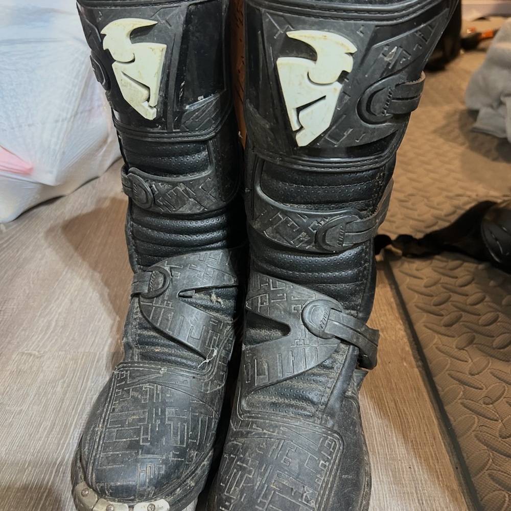 Thor Kids Black Motorcycle Boots